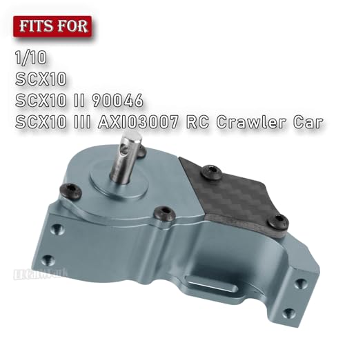 RC LCG Transmission Gearbox Upgrades Part for 1/10 SCX10 SCX10 II 90046 SCX10 III AXI03007 RC Crawler Car,Aluminum Low Center of Gravity highperformance Transmission Gearbox,Titanium - color: Titanium - (Gearbox)
