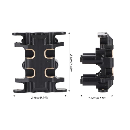 Penitue Brass Skid Plate for 1/30 Axial SCX30, Heavy-Duty Black Coating Chassis Accessories Counterweight for RC Crawler Upgrade