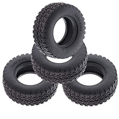 RC Car Tires,WONFAST 4PCS 1.55 inch Mud Wheel Tyre Terrain Crawler Rubber Tires Foam Insert for 1:10 RC Crawler Car for 1:10 Axial 90069 TF2 D90 CC01 LC70 Tamiya MST JIMNY UTB18(76MM-A) - color: 76mm-a