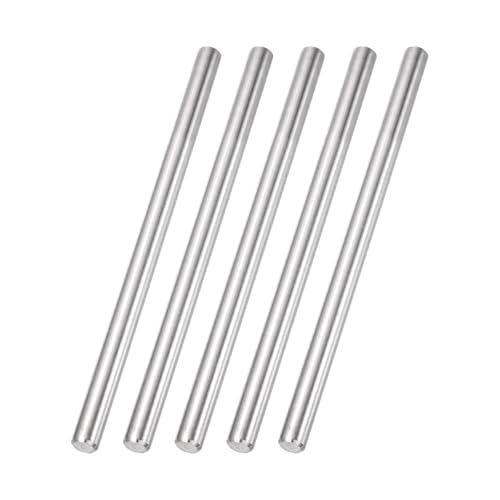 MECCANIXITY 5 Pack Dowel Pin Wheel, 10x100mm Steel Hex Wheel Hub Nut Pin Replacement for DIY RC Car Truck Boat Helicopter Model Part, Silver - size: 10x100mm