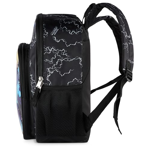 AI ACCESSORY INNOVATIONS Masters of the Universe Castle Grayskull Backpack for Kids, 16 Inch Bookbag featuring He-Man & Skeletor, Black - color: He Man