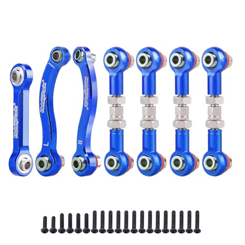 Hobbypark Metal Turnbuckle Aluminum Camber Links Toe Links with Rod Ends Steering Linkage Set for Traxxas 1/18 LaTrax Teton Upgrades Desert Prerunner, Replace 7636 (Navy Blue) - color: Navy Blue