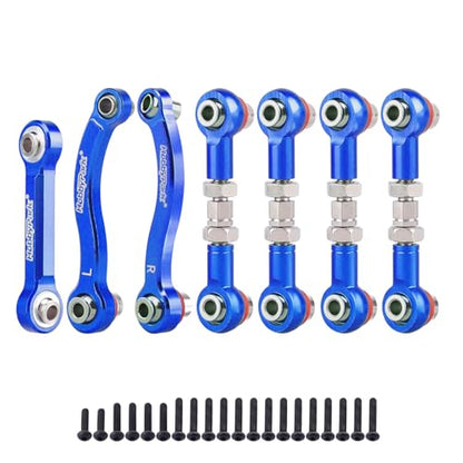 Hobbypark Metal Turnbuckle Aluminum Camber Links Toe Links with Rod Ends Steering Linkage Set for Traxxas 1/18 LaTrax Teton Upgrades Desert Prerunner, Replace 7636 (Navy Blue) - color: Navy Blue
