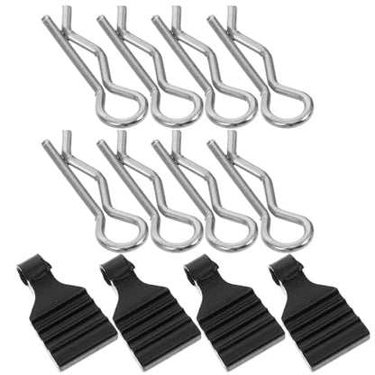 Uonlytech 1/24 Scale Rc Car Body Clips Pull Tabs, Aluminum Alloy Anti-Rotation Pins for Secure Shell Attachment, Easy-Remove Retainer Set for Rc Truck Accessories, Black
