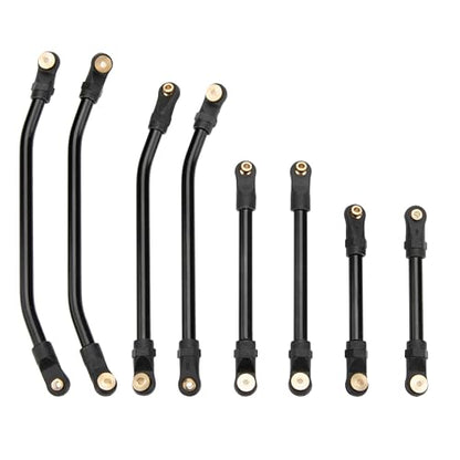 MEUS RACING SCX24 Links Double Bent Links High Clearance Chassis Links Set for Axial SCX24 Gladiator AXI00005 1/24 RC Crawler (Aluminum Alloy) - color: Aluminum Alloy