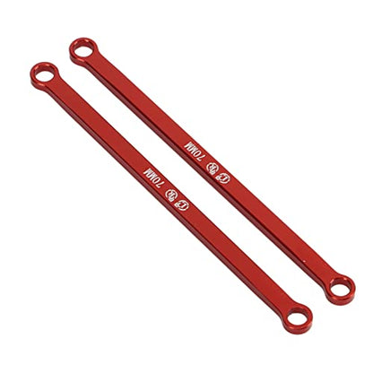 High Clearance RC Front Links Set for AXIAL SCX24 1/24 RC Crawler Car Aluminium Alloy RC Steering Linkage Rod Set (Red) - color: Red