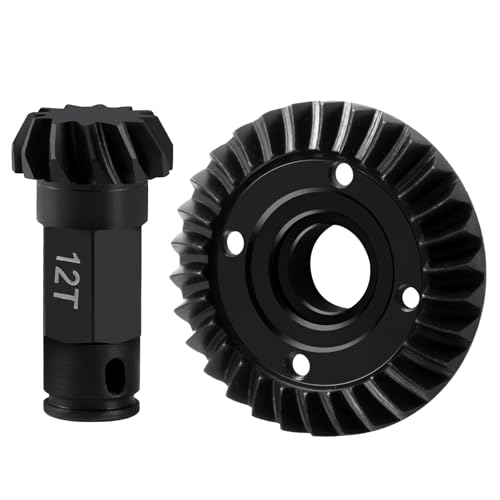 Steel Front and Rear Differential Gear Set for ARRMA 1/18 Granite GROM/Typhon GROM 1/14 Mini Mojave GROM 1/12 Losi NASCAR AWD RC Car Upgrade
