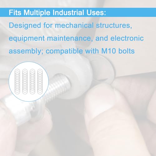 M10x12mm Shim Washers for Machinery Assembly, 48pcs 304 Stainless Steel | 0.1, 0.2, 0.3 and 0.5mm, 12 pcs each, thin spacers for M10 bolts, electronics repair, machinery setup and precision spacing - size: M10X12