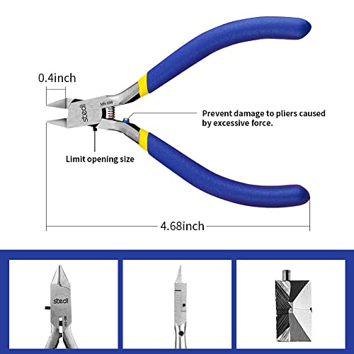 stedi 4.7-inch Model Nipper, with Ultra-thin Single-edge and Blade Case Plastic Model Tools for Gundam Repairing Plastic Model and Fixing，Blue | Sprue Cutter for Gundam Repairing Plastic Model and Fixing, Blue - style: Single-edged (Blue_for Beginners)