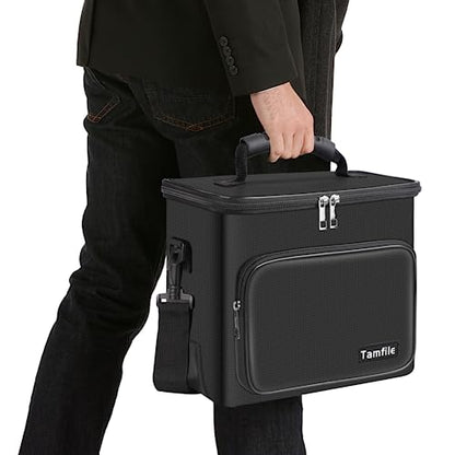 Tamfile Fireproof Lipo Battery Bag, 4200°F Explosionproof Lipo Safe, Black | Heat Resistant, Large Capacity, Lithium Batteries Storage, RC Drone LiPo Battery Storage, Transport and Charging Protection - color: Black