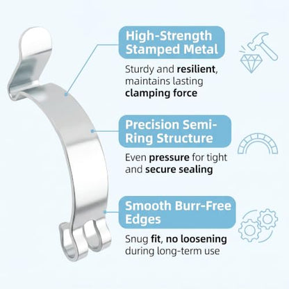 4PCS Air Filter Clips, High Strength Metal Air Filter Box Clips, Heavy Duty Airs Filters Box Latch for Fastening Connection, Universal Car Cleaner Housing Lid Spring Clip Retaining Clamp