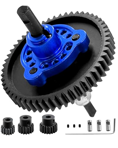 RC 54T Slipper Clutch Upgrades Part for Slash Stampede Rustler 4X4(VXL),Metal 54T Spur Gear with Pinions Gears Set(15T 17T 19T),Slipper Clutch Eliminator Hops up,#6878,Navy Blue - color: Navy Blue(54t)