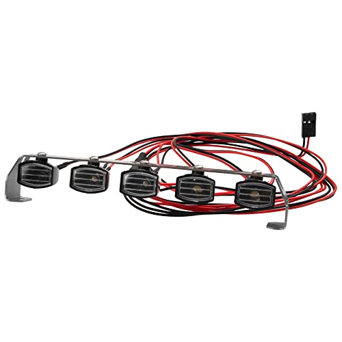 16LEDs RC Crawler Car LED Light Bar Roof Lamp Simulation Spotlight Kit 5-8.4V & RC Car Roof Light Bar Kit Body Shell Roof Luggage Lights