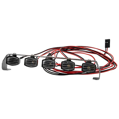16LEDs RC Crawler Car LED Light Bar Roof Lamp Simulation Spotlight Kit 5-8.4V & RC Car Roof Light Bar Kit Body Shell Roof Luggage Lights