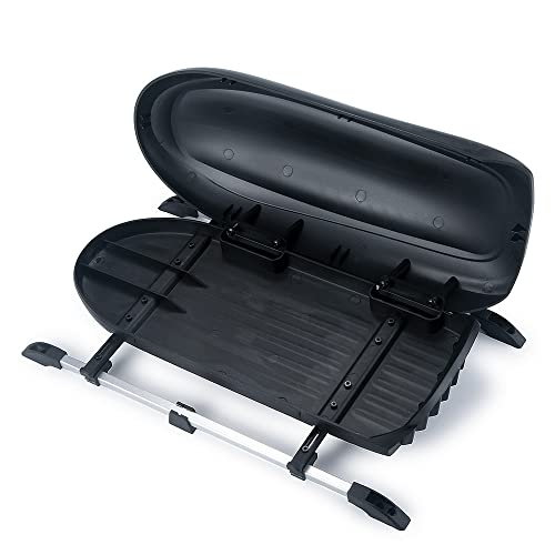 RC-Hub Plastic Roof Trunk Luggage Rack Box for 1/10 TRX-4 TRX-6 RC Crawler Car,Roof Top Carrier Storage Luggage Box for RC Crawler (Black) - color: Black