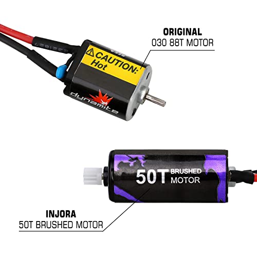 INJORA 050 Pro 50T High Torque Brushed Motor with Mount for SCX24 - size: Motor without Heat Sink
