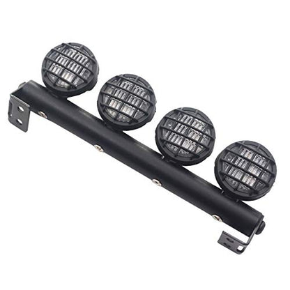ShareGoo RC 4Led LED Light Bar Headlight Metal Roof Lamp Compatible with Traxxas TRX4 Axial SCX10 90046 D90 RC4WD 1/10 RC Crawler Car,100mm/3.9"
