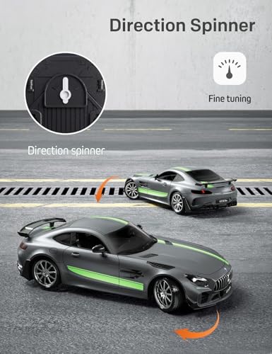 MIEBELY 1/12 Licensed Mercedes AMG GT R Pro RC Car Toy for Kids Adults - style: Grey-1/12