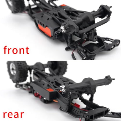 Que-T Heavy Duty Steel CVD Driveshafts +2mm Extended Front Rear Drive Shafts for 1/30 Axial Scx30 RC Crawler Car - size: 2mm Extended