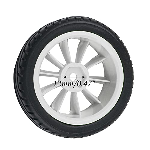 10-Spoke RC 12mm Hex Hub Wheel Rims & Rubber Tires Compatible with HSP Tamiya HPI Kyosho 1/10 On-Road Touring Car,WLtoys 1/14 144001 Traxxas 1/16 Slash RC 1/18 A959B Buggy (White) - color: White