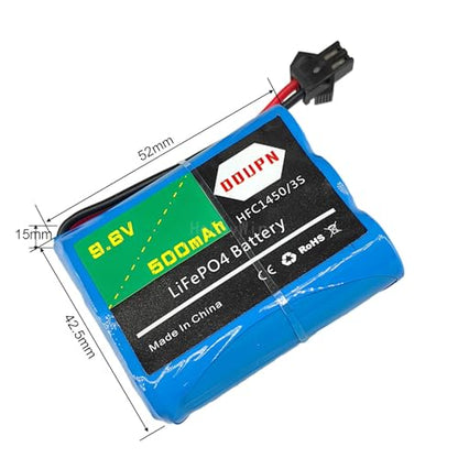 9.6V 3S 500mAh LiFePO Battery SM-2P Nor Male Plug for RC Model Buggy Car Truck Speed Boat