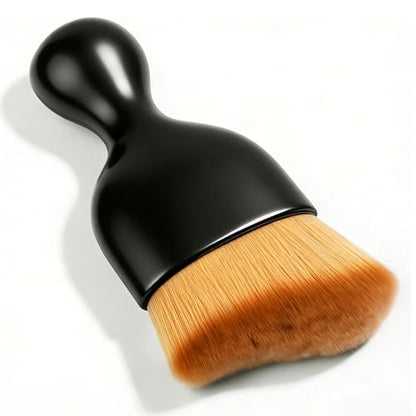 Car Interior Detailing Brush, Soft Bristle Car Interior Cleaning Tool, Auto Air Conditioning Outlet Cleaning Brush, Dusting Brush for Panel Air Vent Dashboard Leather (Dark Brown) - color: Dark Brown