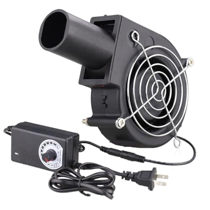 Wathai BBQ Air Mover Blower Fan 12V 97mm Centrifugal Fan 110V 120V 9733 | Dual Ball High Speed 3500CFM Variable speed fan for Charcoal Starter,Outdoor Cooking,Fireplace,Wood Stove - style: 9733 110V-240V