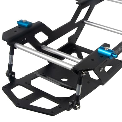 4Pcs Aluminum Body Mounts Body Shell Posts for 1/12 Scale Tamiya CW-01 Chassis Lunch Box Midnight Pumpkin Upgrades Parts (Blue) - color: Blue