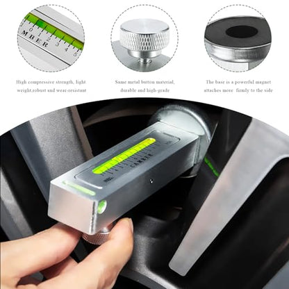 Adjustable Magnetic Gauge Tool, Auto Camber Castor Strut Wheel Alignment Instrument with Magnetic Base, Universal Caster Pillar Wheel Alignment Tool for Car Truck RV Tire Repair