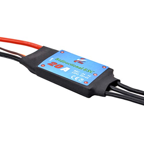 Bidirectional 20A Brushless ESC Electric Speed Controller | 2-4S, 2A 5V UBEC, For RC Car Boat, Underwater Propeller - color: 20a Esc