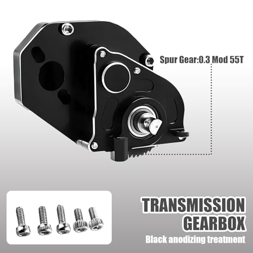 RC Vehicle Transmission Gearboxes for Axial RC Truck 1/24 SCX24 with Steel 0.3 Mod Transmission Gear