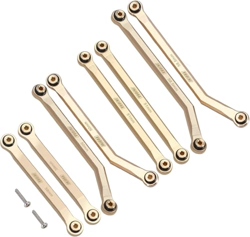 INJORA Brass High Clearance 4 Link Set for SCX24 C10 JLU Bronco Base Camp - color: Brass