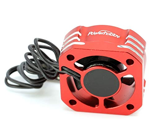 Powerhobby 30MM Booster High Speed Aluminum RC Cooling Fan 28K (Red) - color: Red