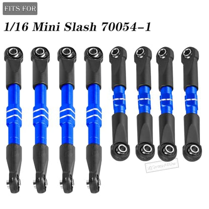 RC Turnbuckles Camber Link Upgrades Part for 1/16 Mini Slash 70054-1,Aluminium Adjustable Front and Rear Toe Links Push Rods,Navy Blue