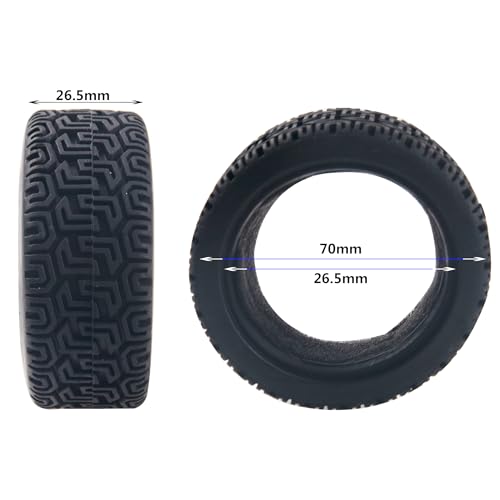 RC 12mm Hex Hub Wheel Rims & Rubber Tires Compatible with HSP Tamiya HPI Kyosho 1/10 On-Road Touring Car WLtoys 1/14 144001 Traxxas 1/16 Slash RC 1/18 A959B Buggy (Black) - color: Black