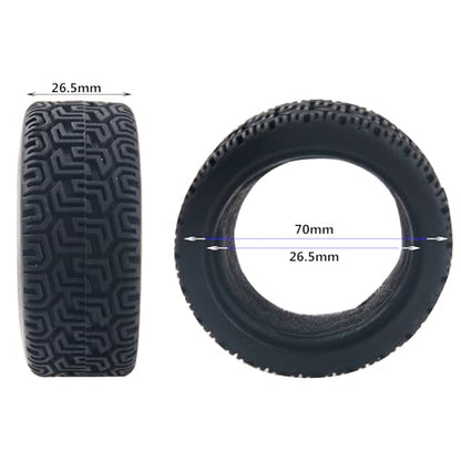 RC 12mm Hex Hub Wheel Rims & Rubber Tires Compatible with HSP Tamiya HPI Kyosho 1/10 On-Road Touring Car WLtoys 1/14 144001 Traxxas 1/16 Slash RC 1/18 A959B Buggy (Black) - color: Black