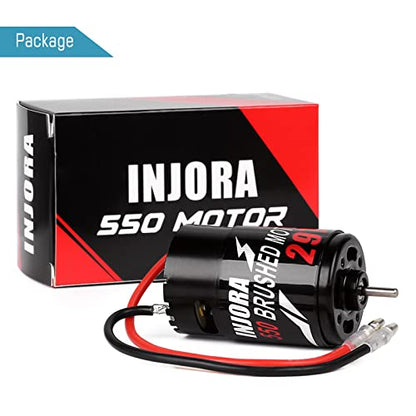 INJORA 550 3-Slot Waterproof Brushed Motor for 1/10 RC Car (29T) - size: 29T