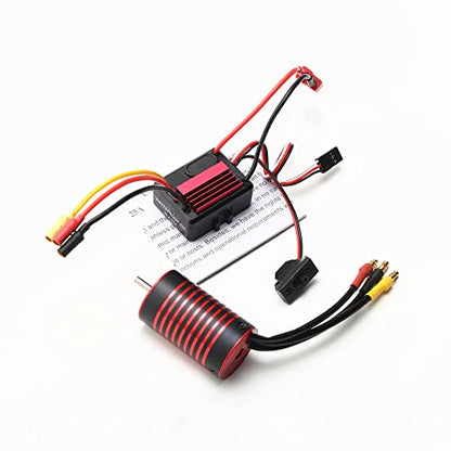 HUIOP 3200KV Brushless Motor, Waterproof 2838 4700KV Brushlessc Motor & 35A Brushless ESC Replacement for 1/14 1/16 SCY/HSP/Trax4/HPI Car Truck - size: 4700KV