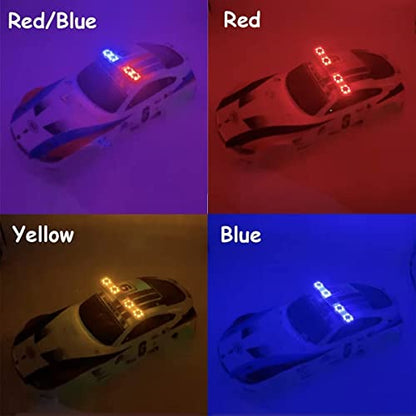 RC Car Alarming Light,WONFAST Multi-Function LED Police Night Light Bar Flash Lamp Compatible with 1/8 1/10 1/12 1/24 RC Model Car for HSP TRX4 Tamiya CC01 Axial SCX10(145mm-Yellow) - color: 145mm-Yellow