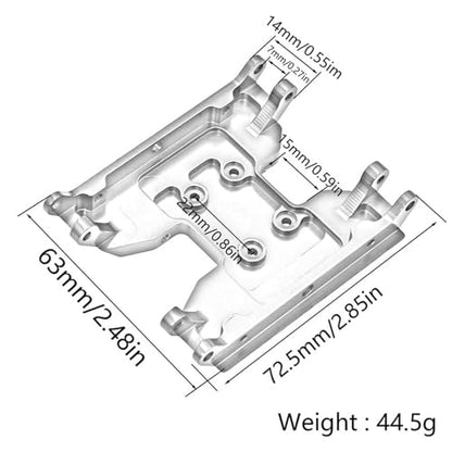 RC Cars Models Compatible with Axial for Capra UTB18 Gearbox Upgrade Parts Aluminum for Chassis Transmission Skid Plate for 1/18 RC Crawler(Black) - color: Black