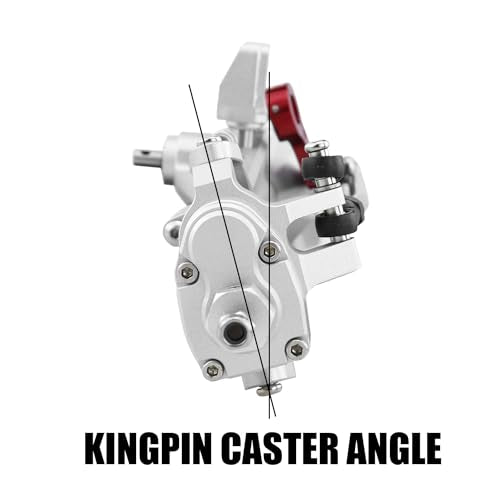 1/10 RC Crawler All Metal Front and Rear Portal Axle for Axial Capra 1.9 UTB Buggy F9 CNC Machined 7075 Aluminum Integrated (Silver) - color: Silver