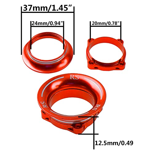 ShareGoo Metal Cooling Fan Cover Air Inlet Channel for 25mm x 25mm ESC Cooling Fan Heatsink Fit 1/8 1/10 1/12 1/16 RC Car ESC,Mounting Hole Distance 20mm (Red) - color: Red