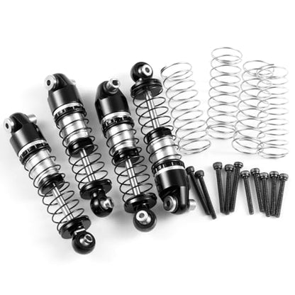 RCLIONS SCX24 Oil Shocks 36mm Extended Aluminum Shock Absorber for AXIAL SCX24 1/24th RC Crawler Car Upgrade Parts (Black) - color: Black