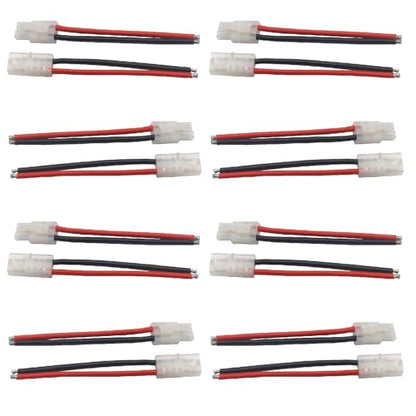 8-Pair Connector Adapter, 14AWG Silicone Wire, 10cm | For RC car LiPo battery connectors, compatible with FPV truck, boat charger, and battery adapters