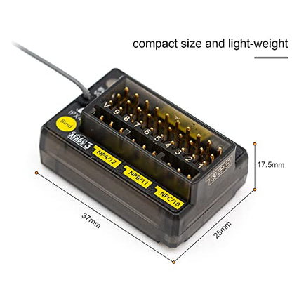 Flysky FGr12B 2.4GHz AFHDS 3 12CH PWM PPM Ibus Receiver | For AFHDS3 Transmitters RF Modules NB4 PL18 NB4 Lite RC Car Boat