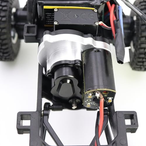Metal Transmission Gearbox with Bracket for FMS FCX24 1/24 Power Wagon FCX18 Land Cruiser LC80 K5 Blazer RC Crawler Upgrade Part (Titanium) - color: Titanium