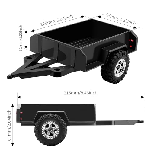 GLOBACT RC Trailer RC Crawler Accessories for 1/18 TRX4M Defender