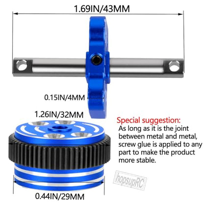 Aluminum Differential Locker Spool Diff Locker Mounts Set Upgrades Part for 1/10 Slash/Rustler/Stampede/Bandit 2WD(VXL),Sealed Differential Case Hops Up.Navy Blue - color: Navy Blue(for 1/10)
