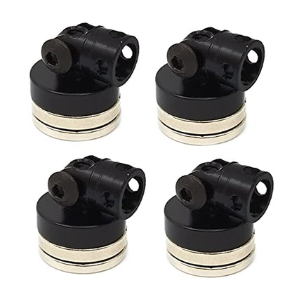 DEVMO 4PCS RC Magnetic Body Post,Alloy Magnetic Stealth Invisible Body Shell Mount Column Compatible with HSP Redcat Himoto Tra-xxas SCX10 4WD 1/10 RC Car (Black)