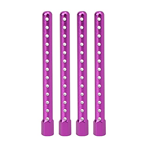 RC Body Post Mounts, 4 Pack Aluminum Alloy Body Supports for 1/10 Scale RC Cars Enthusiasts and Off-Road Racing